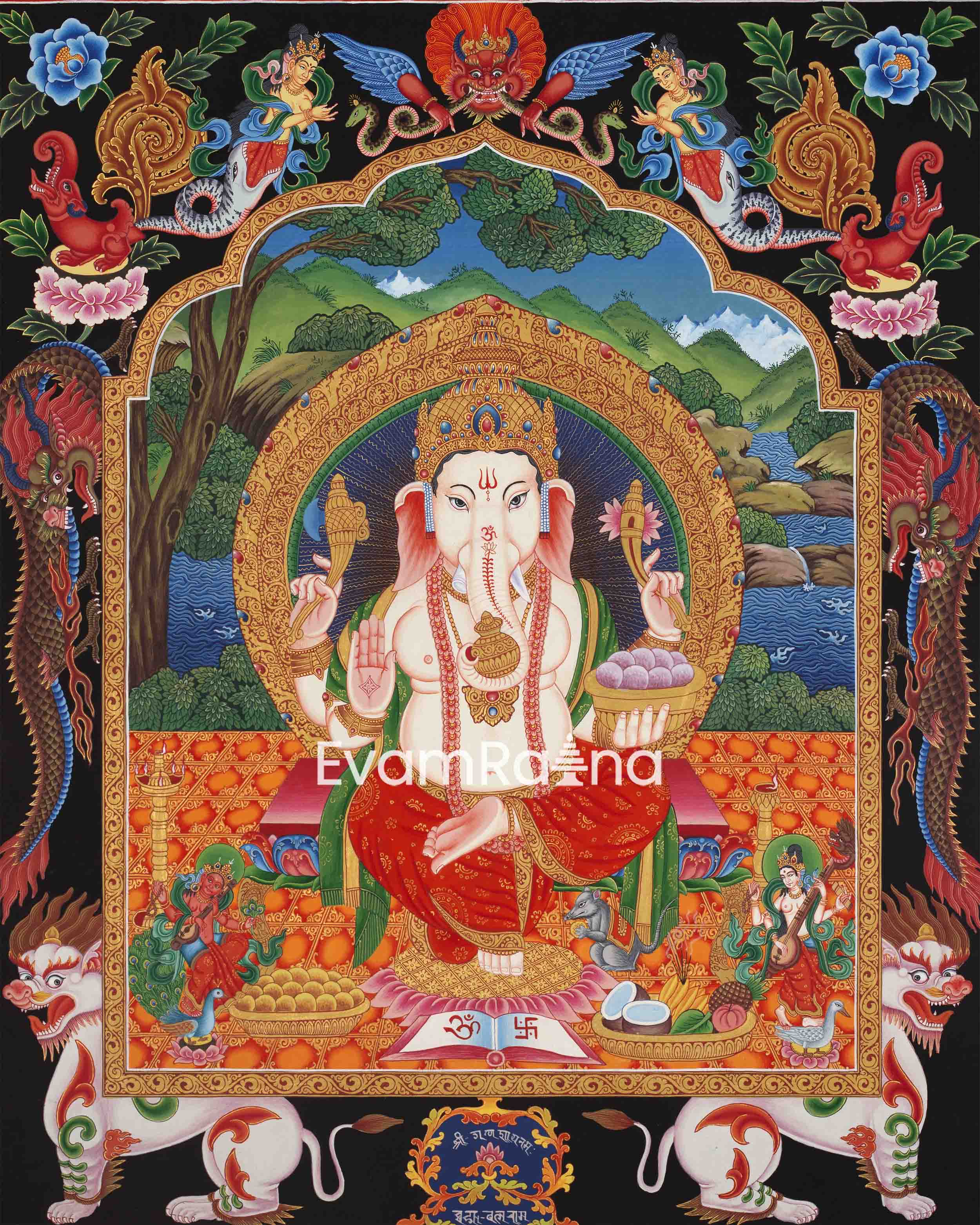 Ganesha Thangka Prints 