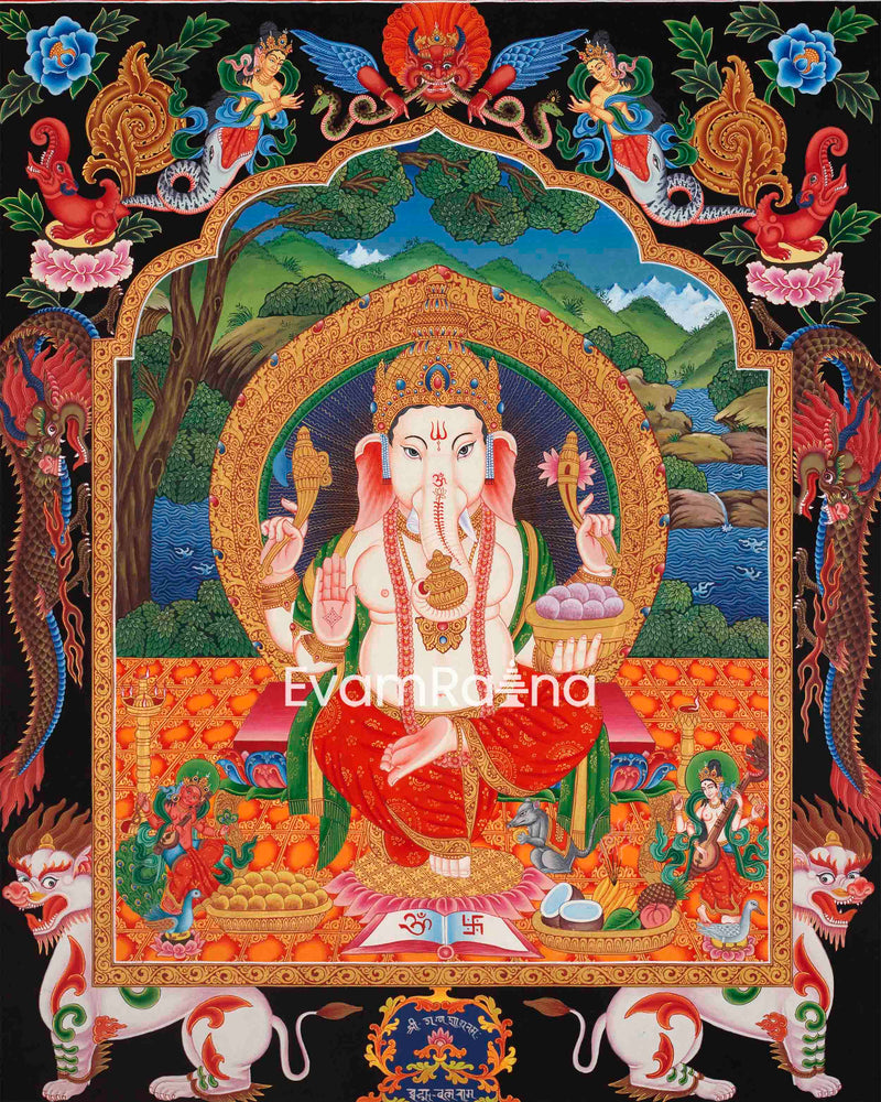 Ganesha Thangka Prints 