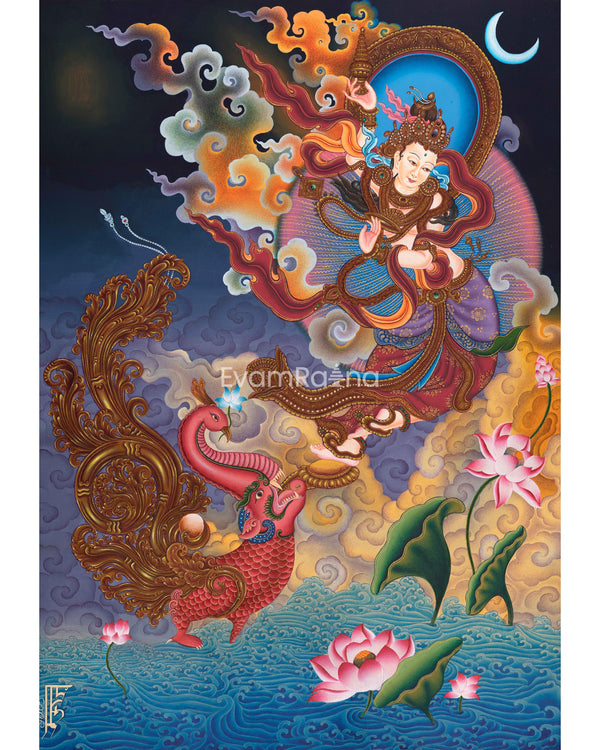 High-Quality Canvas Print of The Divine Mother Ganga