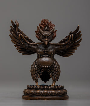 Oxidized Copper Garuda Statue 
