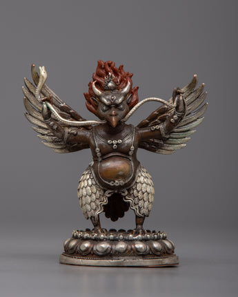 Silver Plated Garuda Statue