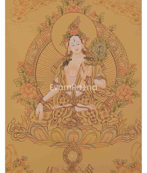Genuine Hand-Painted White Tara