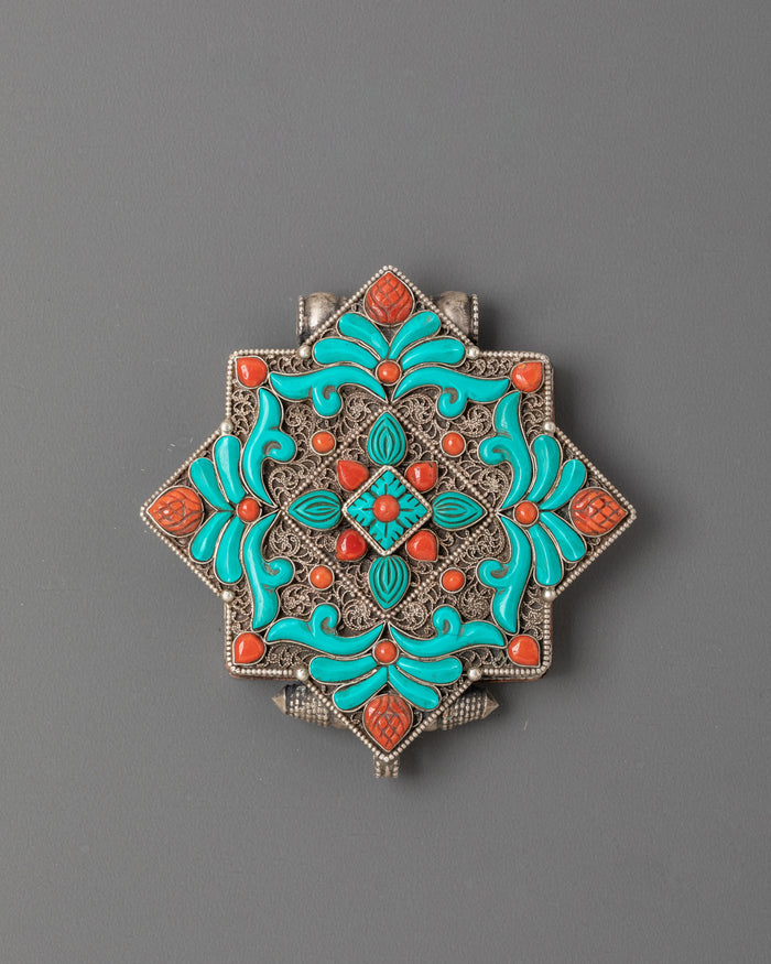 Authentic Tibetan Ghau Box Locket | Buddhist Relic Pendant for Devotion