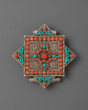 Silver Bishwo Vajra Ghau Box Locket