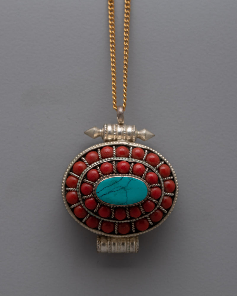 Tibetan Jewelry Ghau Box Locket