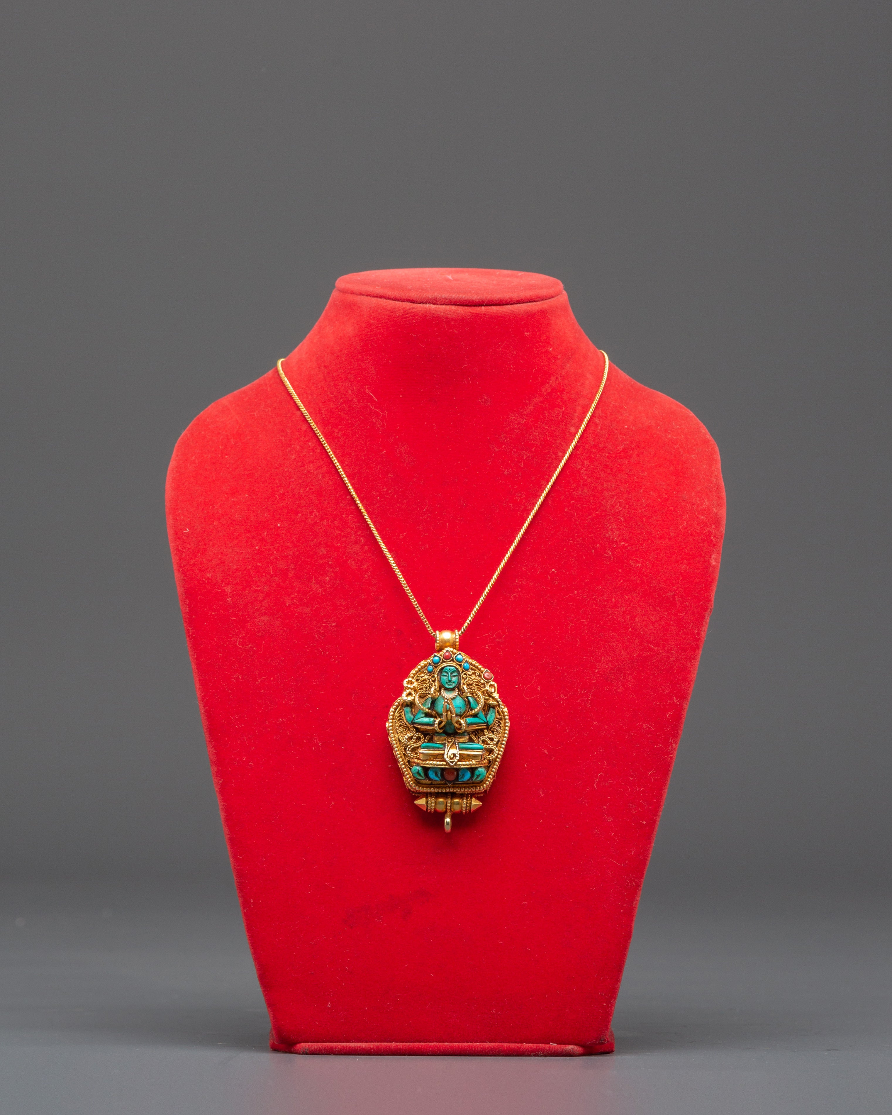 Sacred Chenrezig Ghau Box Locket | A Symbol of Compassion & Blessings