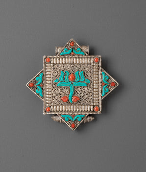 Ghau Box Locet with Lotus Design 