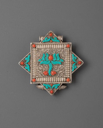 Ghau Box Locet with Lotus Design