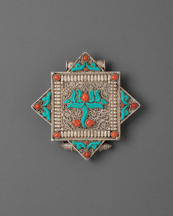 Ghau Box Locet with Lotus Design 