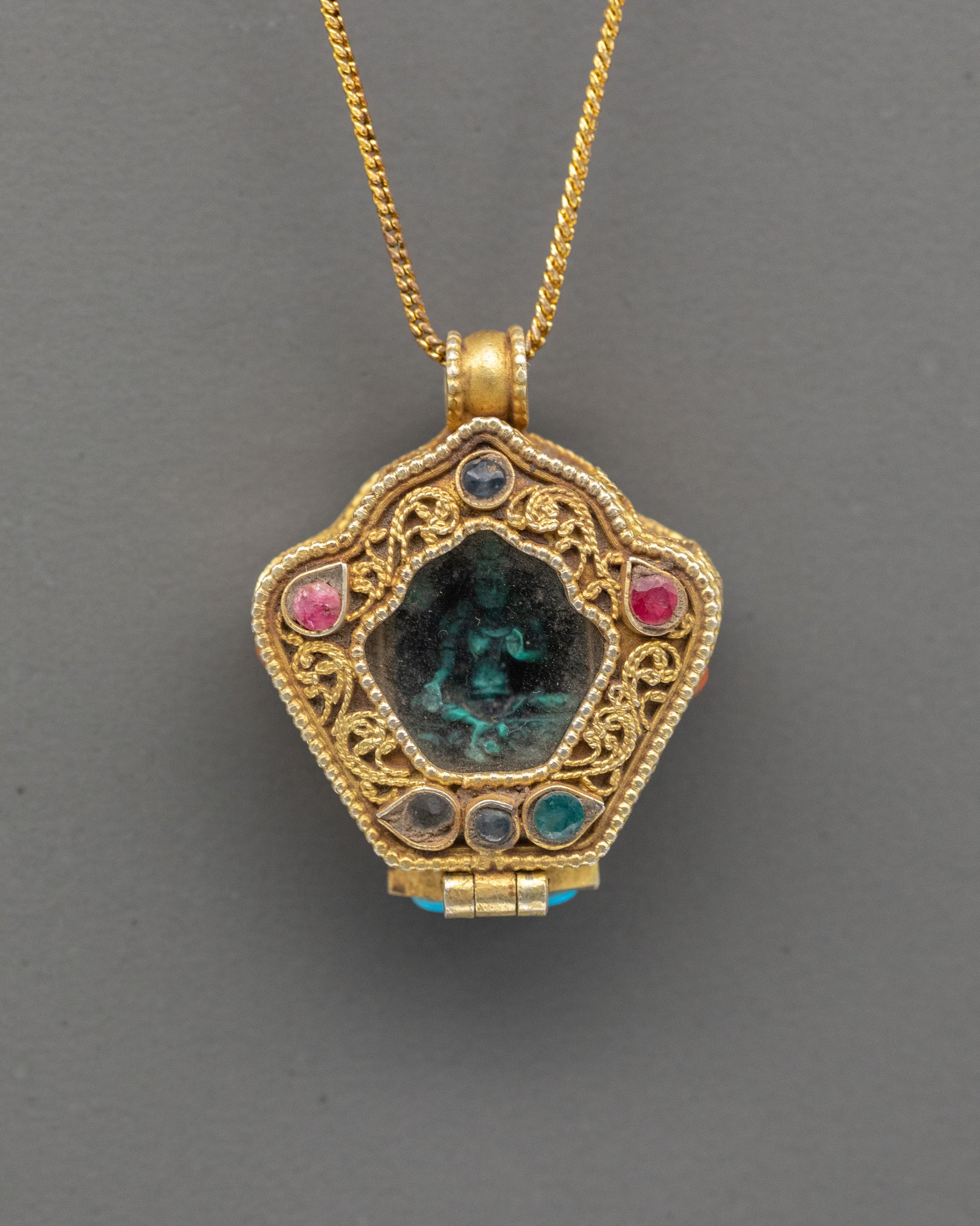 Tibetan Green Tara Ghau Locket