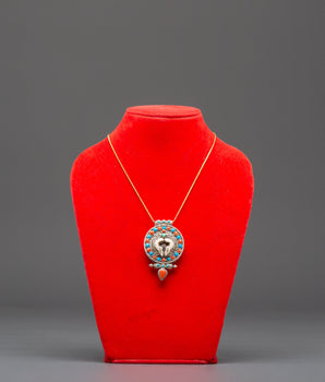 Sacred Buddhist Ghau Box Locket | Traditional Tibetan Amulet for Prosperity