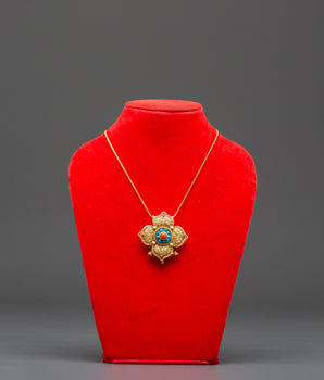 Handcrafted Lotus Ghau Box Locket | Wearable Symbol of Enlightened Living