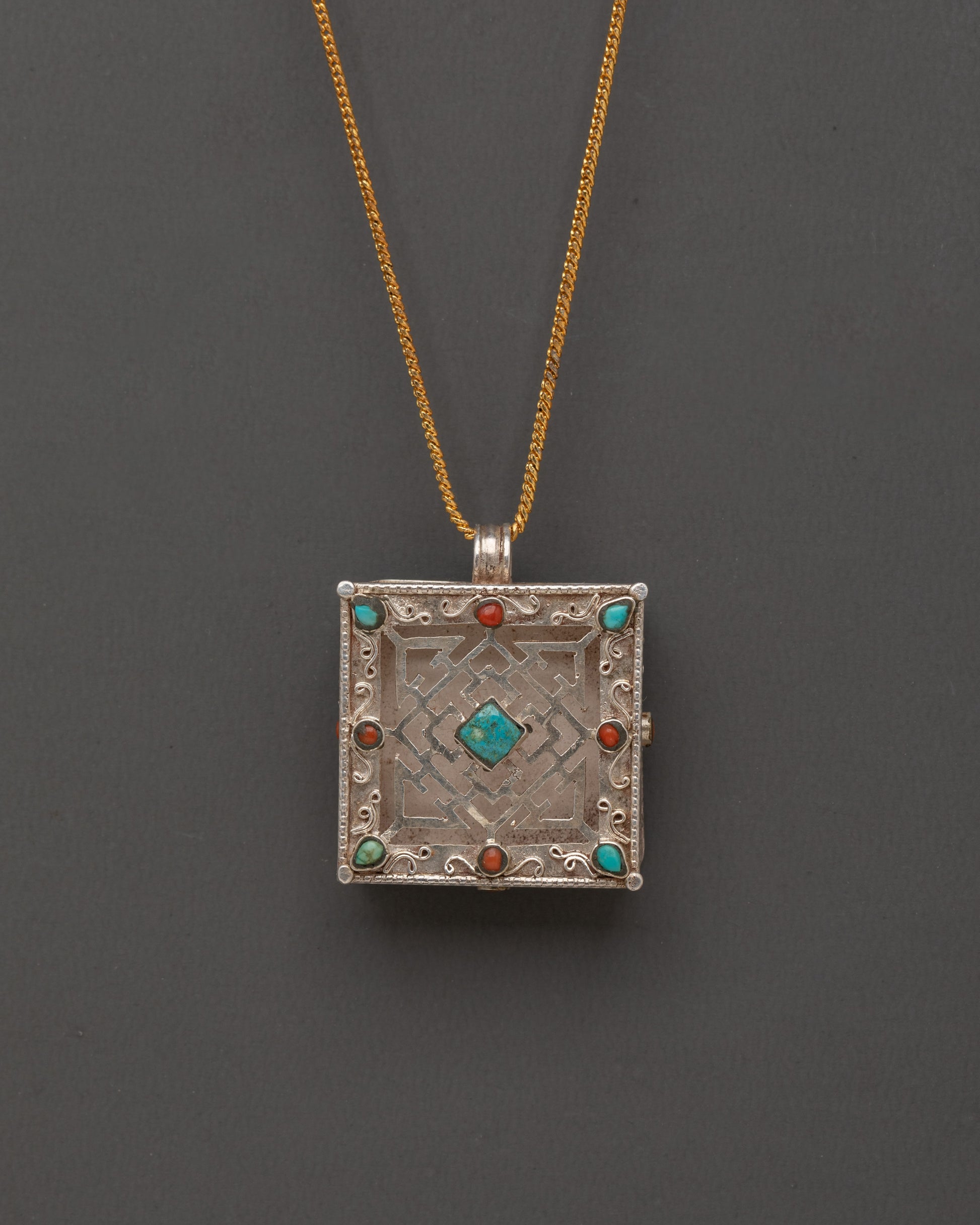 Ghau Box Locket Meditation Jewelry