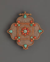 Spiritual Buddhist Filigree Ghau Box Locket
