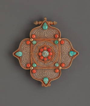 Spiritual Buddhist Filigree Ghau Box Locket