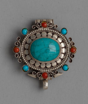Turquoise Ghau Box Locket 