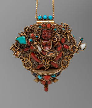 Mantra Carved Prayer Ghau Locket