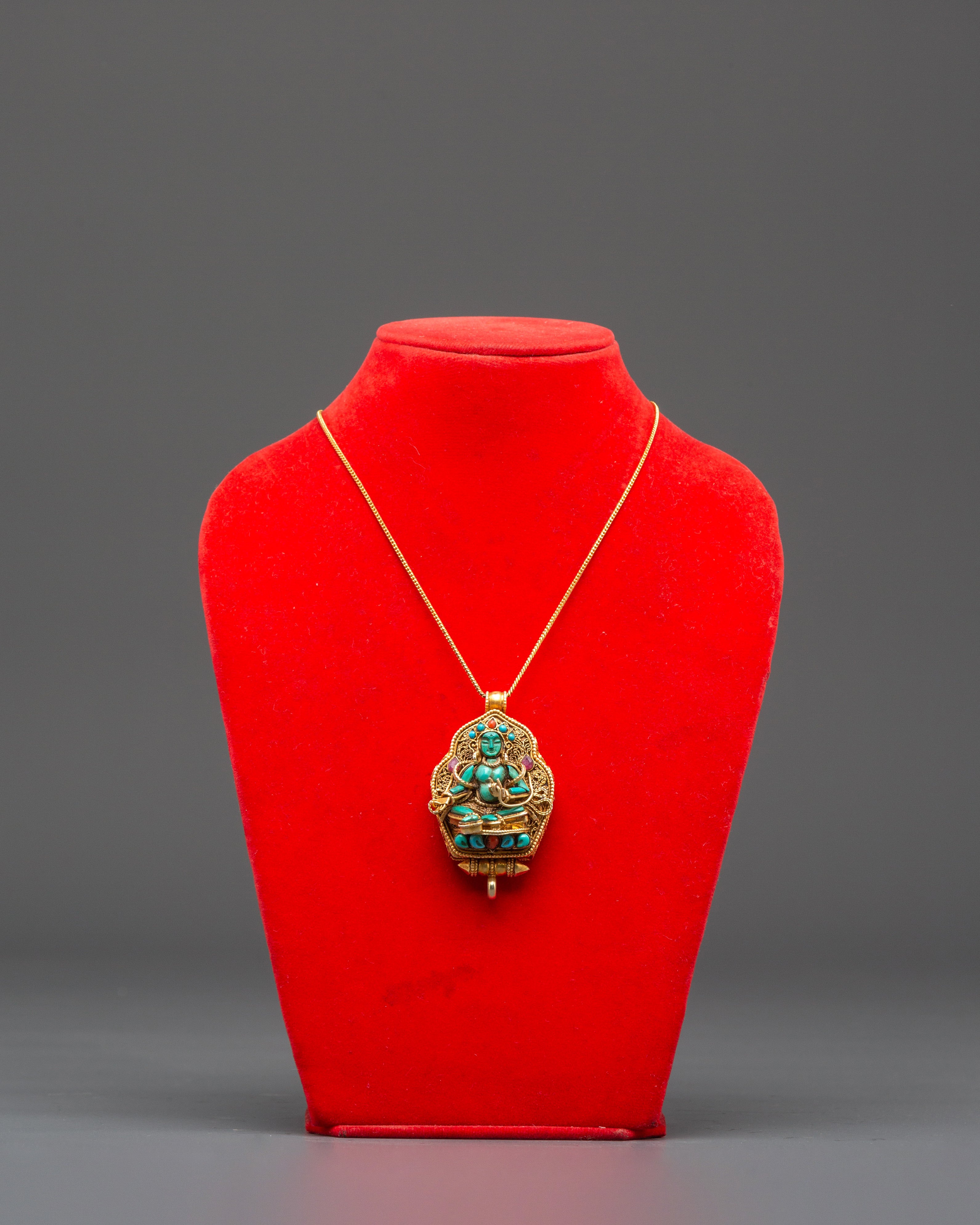 Divine Green Tara Ghau Box Locket | Symbol of Compassion & Strength