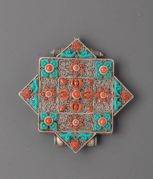 Tibetan Bishwo Vajra Ghau Box Locket | Traditional Amulet for Spiritual Protection