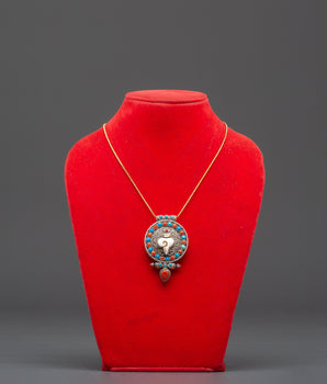 Conch Shell Silver Ghau Pendant | A Symbol of Peace and Protection