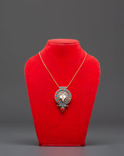 Conch Shell Silver Ghau Pendant | A Symbol of Peace and Protection