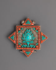 Ghau Locket with Semi Precious Stones | Tibetan Altar Accessory