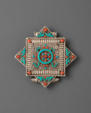 Flower Locket with Coral