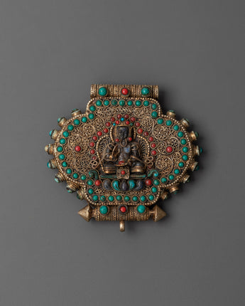 Tibetan Lapis Lazuli Ghau Box Locket