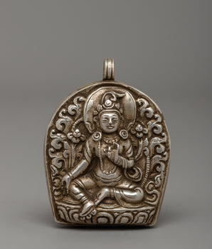 Green Tara Silver Ghau Box Locket