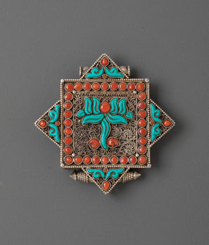 Flower Design Ghau Box Locket