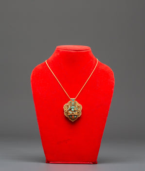 Tibetan Green Tara Ghau Box Locket | A Symbol of Protection and Blessings