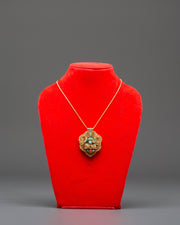 Tibetan Green Tara Ghau Box Locket | A Symbol of Protection and Blessings