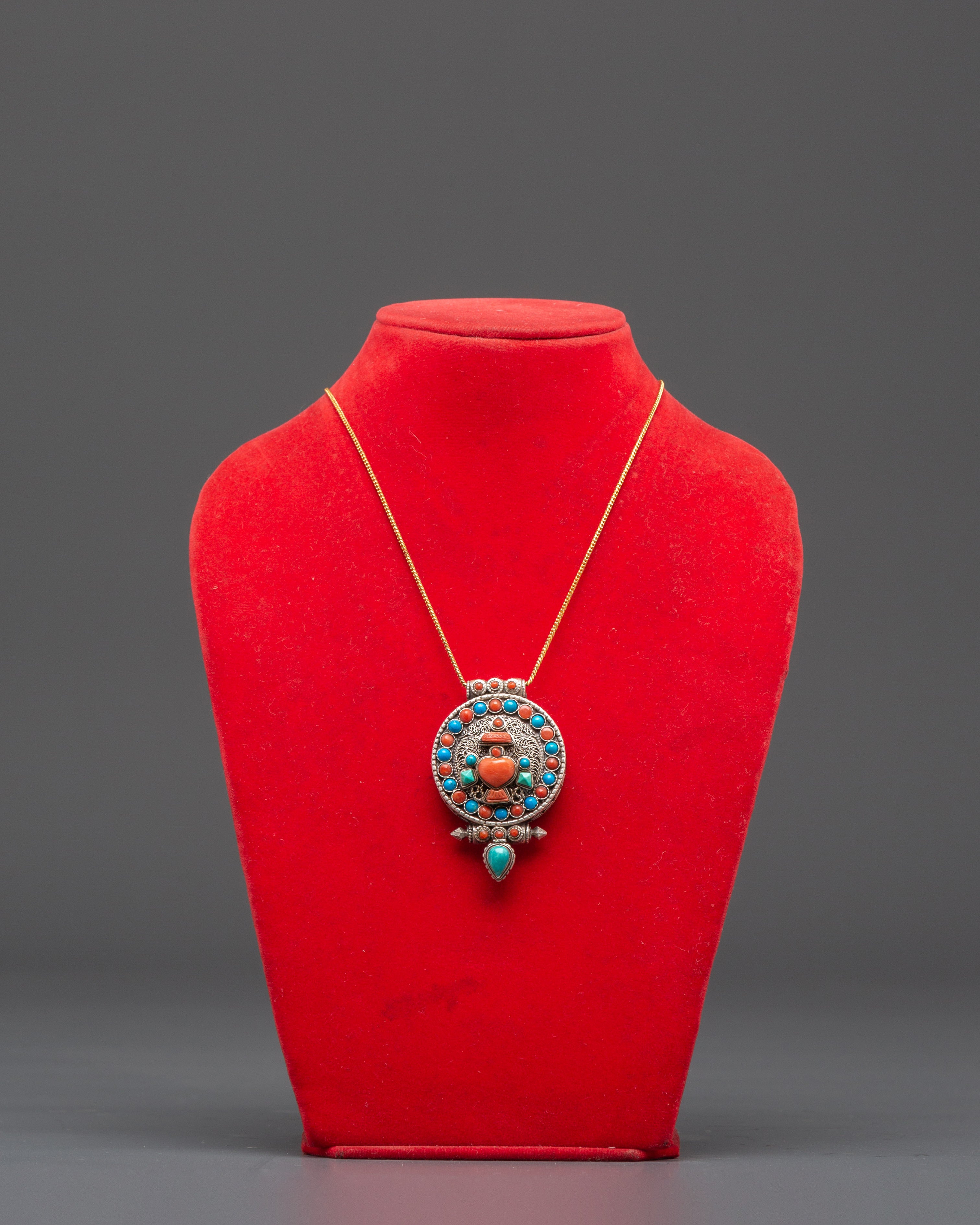 Traditional Ghau Box Locket | Sacred Silver Pendant