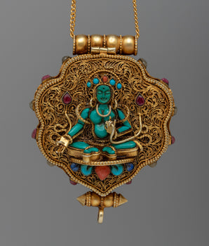 Green Tara Ghau Box Locket