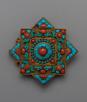 Orginal Stones Inalid Ghau Locket