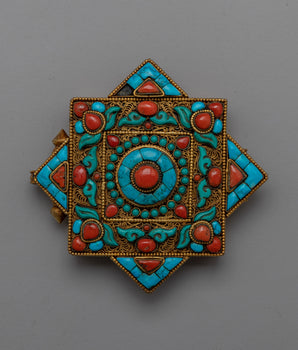 Orginal Stones Inalid Ghau Locket