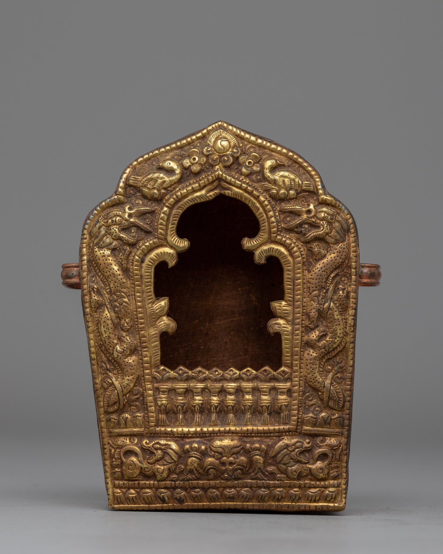 Handcrafted Ghau Box with Sacred Buddhist Symbols