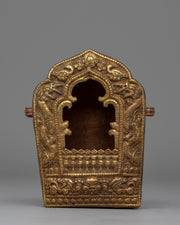 Handcrafted Ghau Box with Sacred Buddhist Symbols