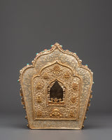 Copper Gold Plated Ghau Box with Semi Precious Stones