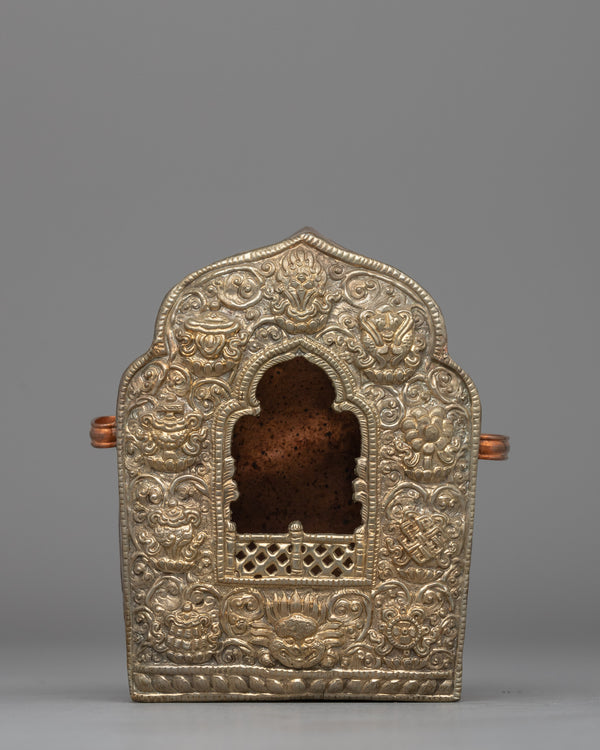 Silver-Plated Buddhist Ghau Box 