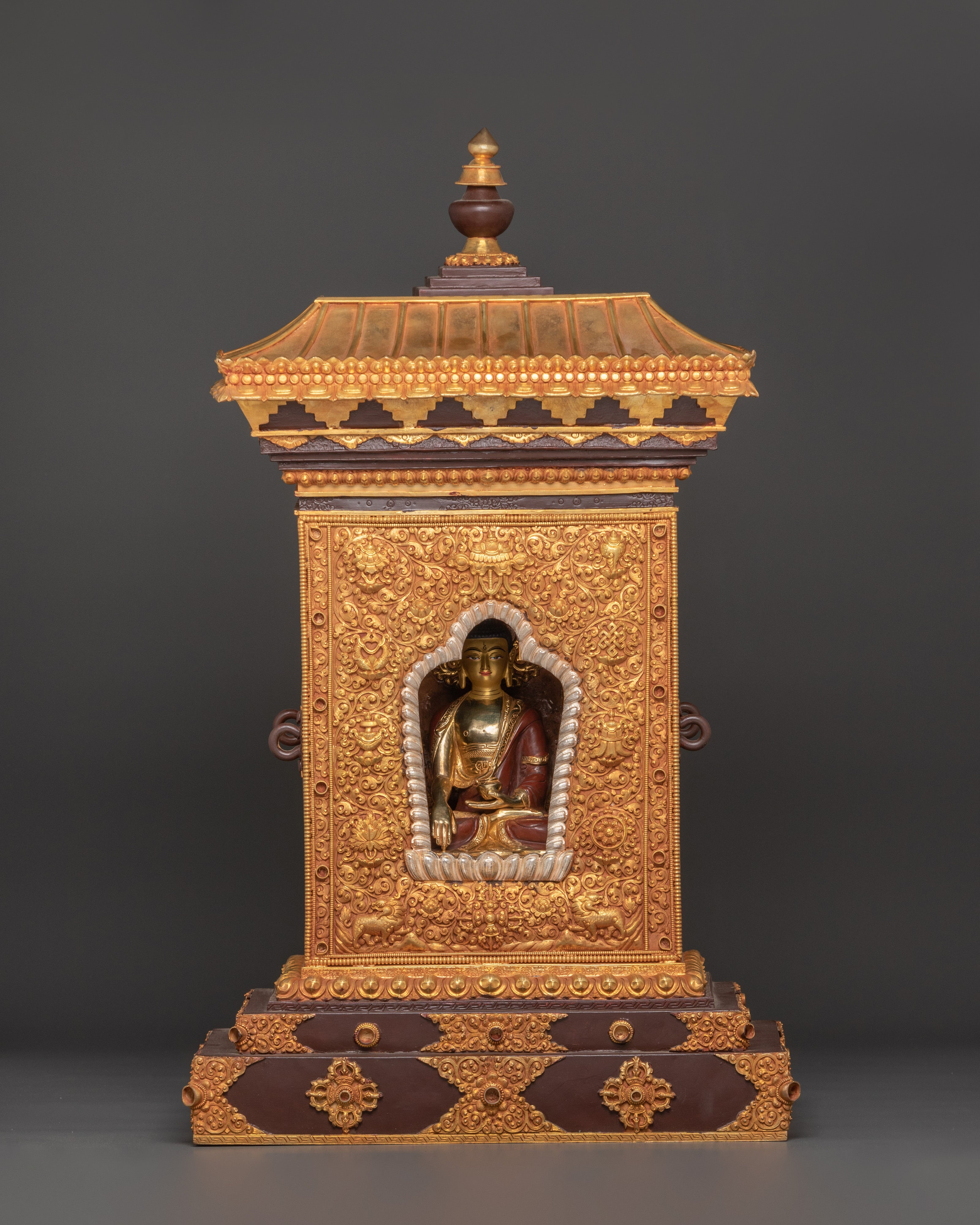 Buddhist Ghau Box with Shakyamuni Buddha