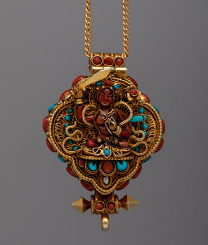 Art Deco Silver Locket Ghau 