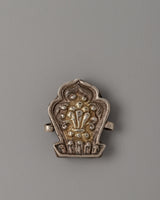 Silver-Plated Tibetan Ghau Box Pendant