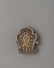Silver-Plated Tibetan Ghau Box Pendant