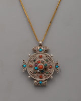 Tibetan Silver-Plated Pendant Ghau Box