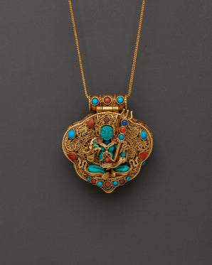 Sacred Guru Rinpoche Ghau Box Locket | Spiritual Protection Pendant