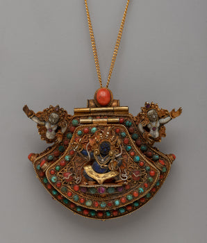 Gold Gilded Ghau Box Locket