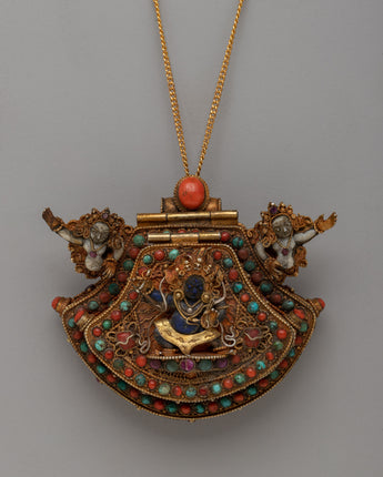 Gold Gilded Ghau Box Locket