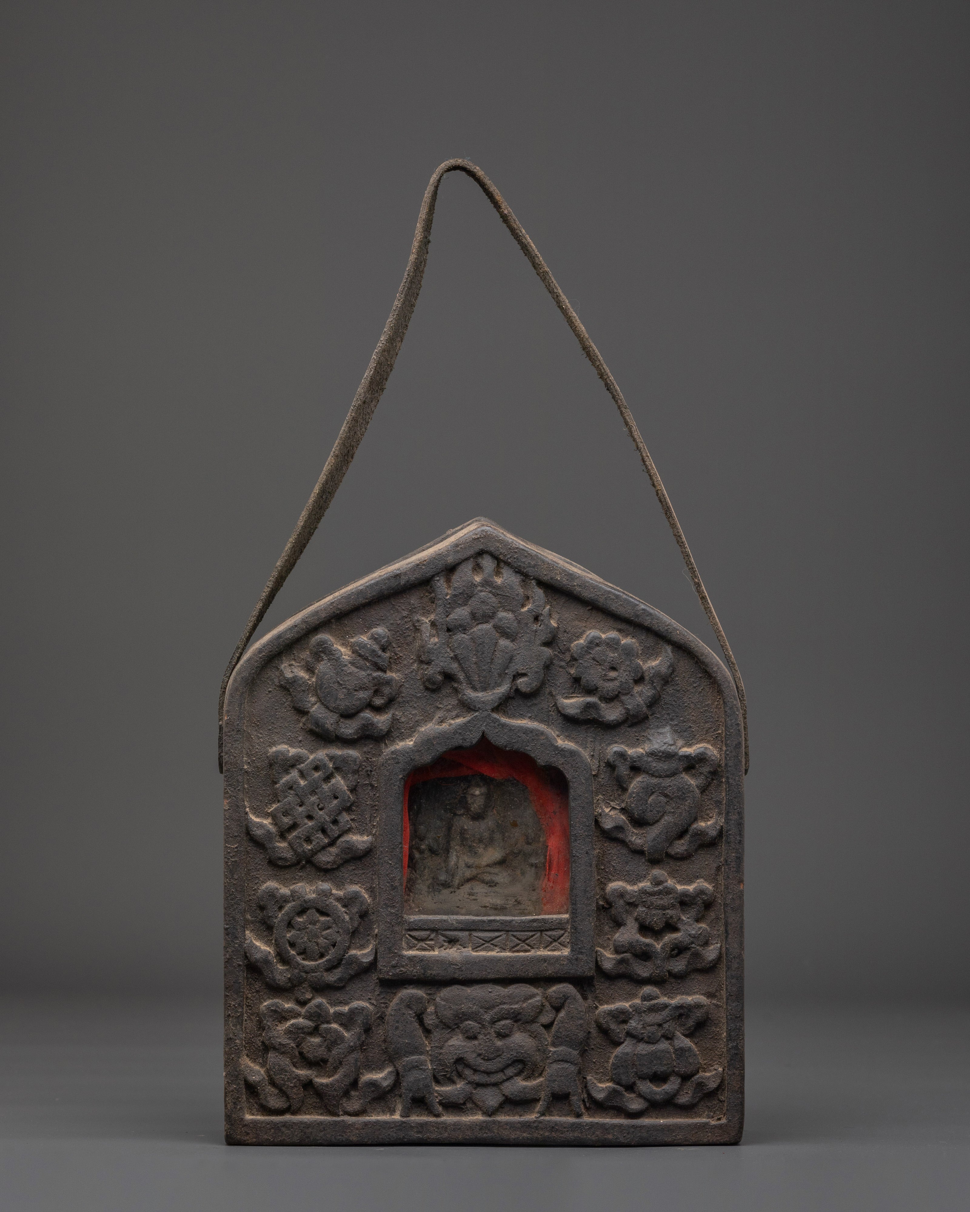 Handcrafted Ghau Box for Ceremony | Copper Buddhist Ritual Shrine