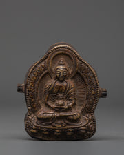Handcrafted Copper Amitayus Ghau Box | Featuring Amitayus Deity